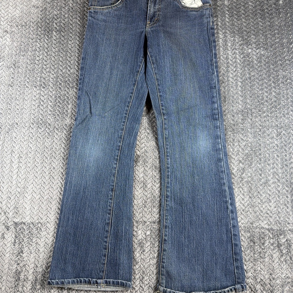 Levi's 517 Stretch Flare Jeans Girl's 16 Reg Blue Denim Slim Fit Textured